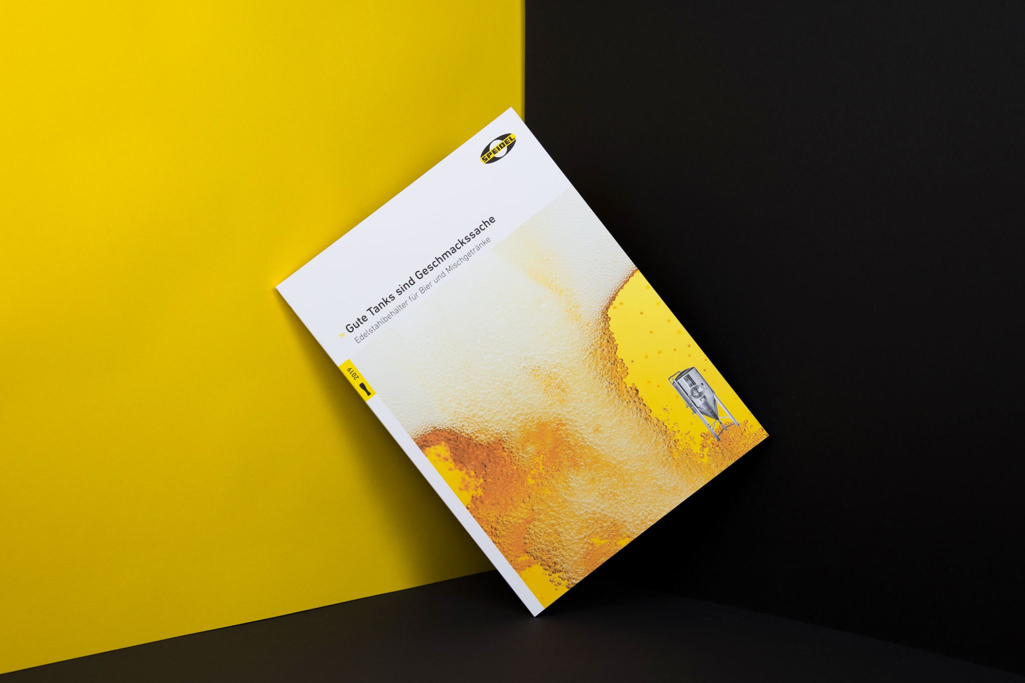 Edelstahlkatalog von Speidel mit dem Titel "Gute Tanks sind Geschmackssache"